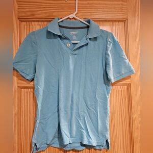Boys 14/16 Pale Blue Polo Shirt Large Arizona Jean Co 100% Cotton
